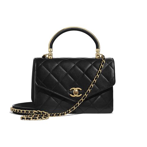 chanel top handle bag small.